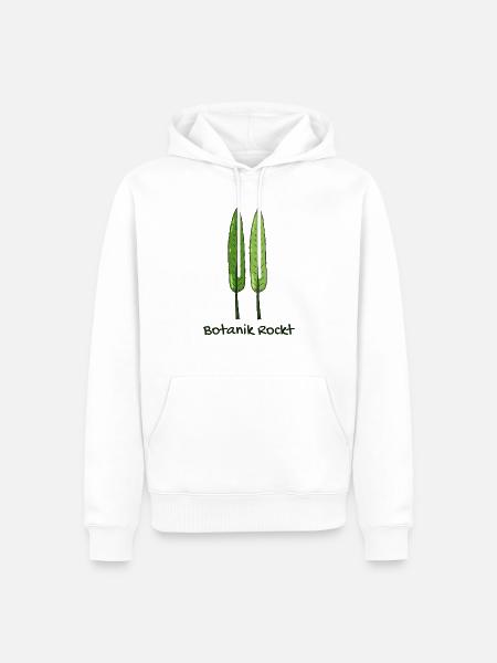 Botanik Rockt | Pflanze | Blätter | Geschenk - Männer Premium Bio Hoodie - Weiß