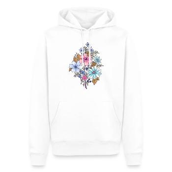 Fleur - Sweat à capuche Premium bio Homme - blanc - Devant - Nico (187cm)