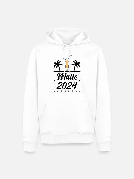 MALLE 2024 - Men’s Premium Organic Hoodie - white