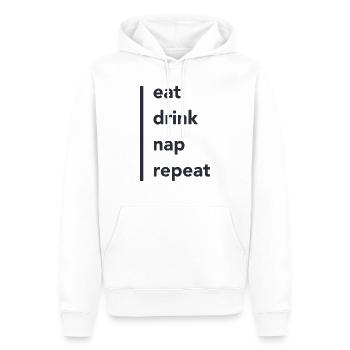 Eat Drink Nap - Men’s Premium Organic Hoodie - white - Front - Nico (187cm)