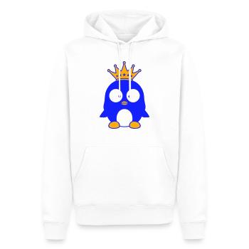 Krone Pinguin König Königin Prinz Prinzessin Klein - Männer Premium Bio Hoodie - Weiß - Vorne - Nico (187cm)