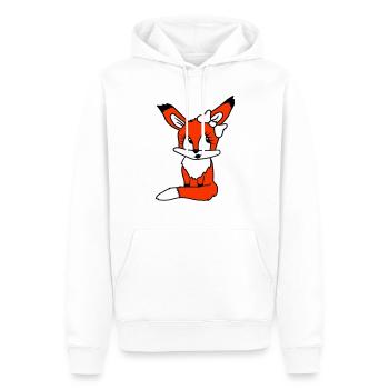 renard femelle fille jolie arc femme belle - Sweat à capuche Premium bio Homme - blanc - Devant - Nico (187cm)