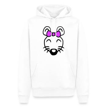 Maus Frau Hübsche Schleife Girl Kleine Ratte Süße - Männer Premium Bio Hoodie - Weiß - Vorne - Nico (187cm)