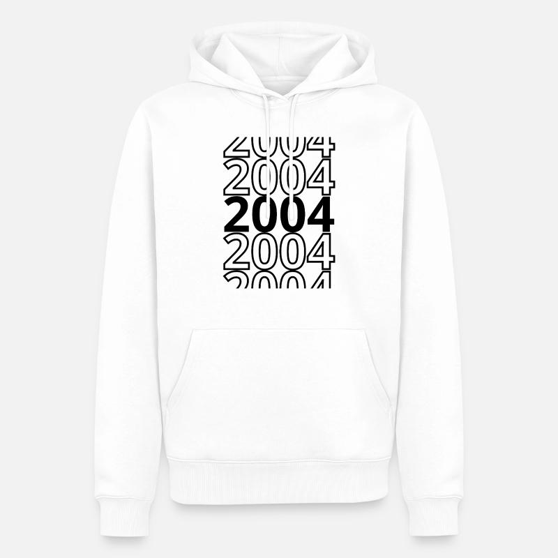 2004 2004 2004 - Sweat à capuche Premium bio Homme - blanc