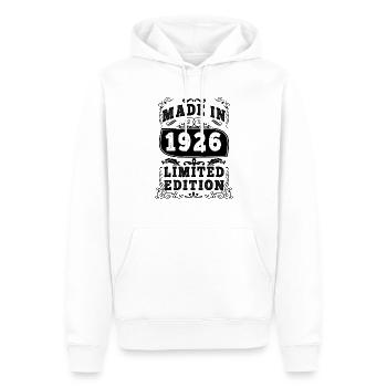 1926 Original 1926 Vintage Vintage rétro anniversa - Sweat à capuche Premium bio Homme - blanc - Devant - Nico (187cm)