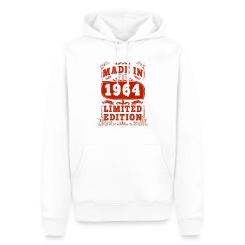 1964 anniversaire 1964 né en 1964 anniversaire - Sweat à capuche Premium bio Homme - blanc - Devant - Nico (187cm)