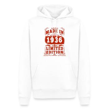 1936 Geburtstag 1936 Jahrgang 1936 Geburtstag - Männer Premium Bio Hoodie - Weiß - Vorne - Nico (187cm)