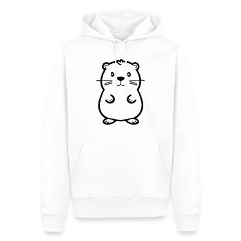 Castor - Sweat à capuche Premium bio Homme - blanc - Devant - Nico (187cm)