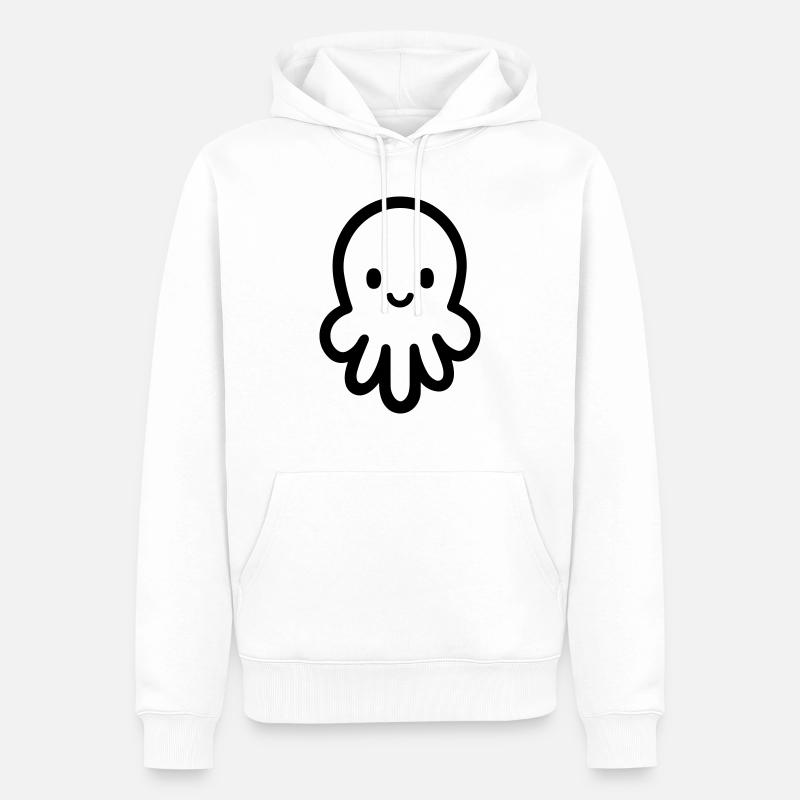 Pieuvre - Sweat à capuche Premium bio Homme - blanc