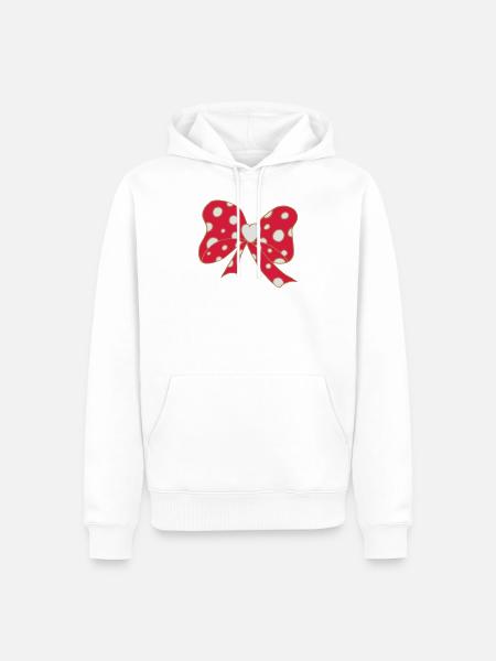 schöne Schleife mit Herz - Männer Premium Bio Hoodie - Weiß