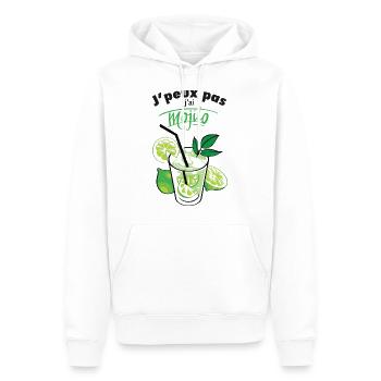 j'ai mojito - Sweat à capuche Premium bio Homme - blanc - Devant - Nico (187cm)
