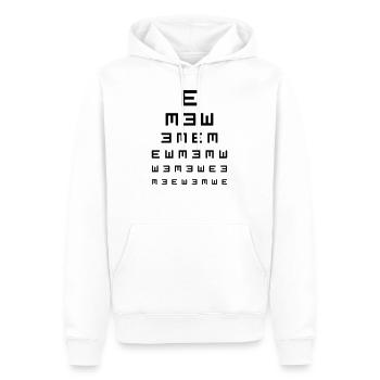 vision test - Men’s Premium Organic Hoodie - white - Front - Nico (187cm)