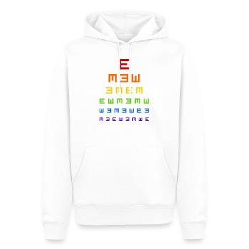 vision test - Men’s Premium Organic Hoodie - white - Front - Nico (187cm)