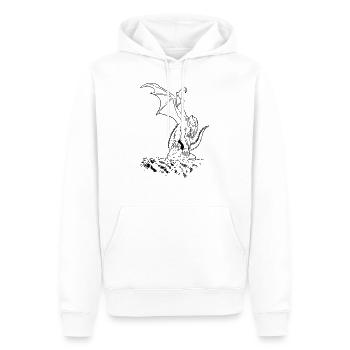cthulhu02 - Männer Premium Bio Hoodie - Weiß - Vorne - Nico (187cm)