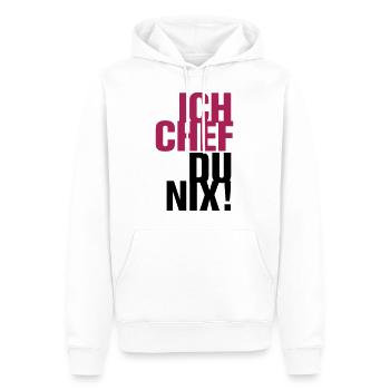 Ich Chef Du nix! Like a Boss Vorgesetzter Leitwolf - Männer Premium Bio Hoodie - Weiß - Vorne - Nico (187cm)