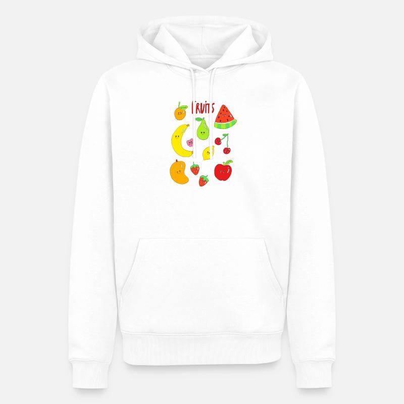 Fruit et co. - Sweat à capuche Premium bio Homme - blanc