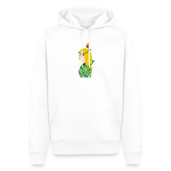 Femme et la nature - Sweat à capuche Premium bio Homme - blanc - Devant - Nico (187cm)