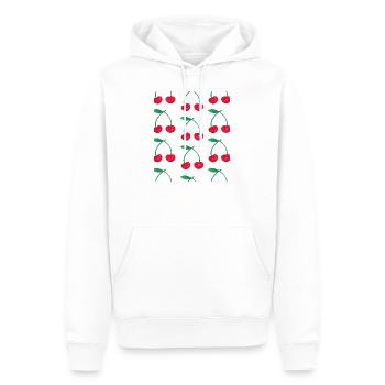 cherry Love - Sweat à capuche Premium bio Homme - blanc - Devant - Nico (187cm)