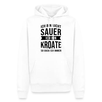 Ich Bin Nicht Sauer Ich Bin Kroate Kroatien - Männer Premium Bio Hoodie - Weiß - Vorne - Nico (187cm)