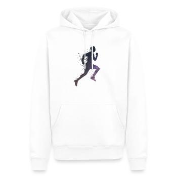 Laufen Rennen Sprint - Männer Premium Bio Hoodie - Weiß - Vorne - Nico (187cm)