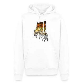 Ours géométrique LGBT Gay Pride CSD - Sweat à capuche Premium bio Homme - blanc - Devant - Nico (187cm)