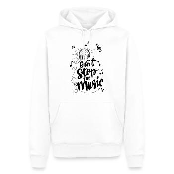 Don't stop the music - Men’s Premium Organic Hoodie - white - Front - Nico (187cm)