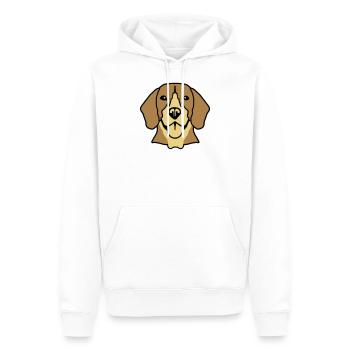 beagle - Sweat à capuche Premium bio Homme - blanc - Devant - Nico (187cm)