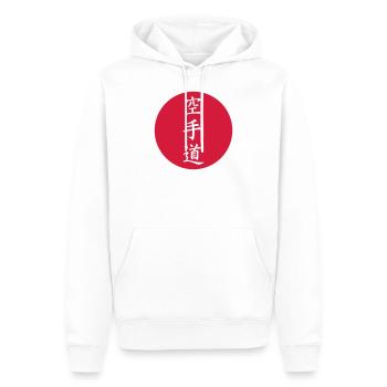 karaté - Sweat à capuche Premium bio Homme - blanc - Devant - Nico (187cm)