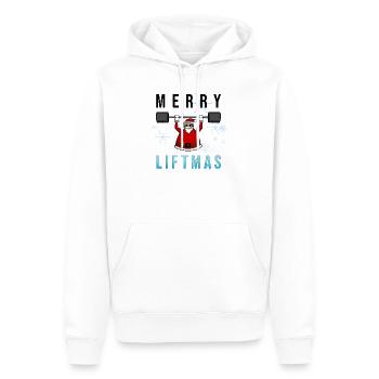 Merry Liftmas Christmas Gym Fitness - Männer Premium Bio Hoodie - Weiß - Vorne - Nico (187cm)
