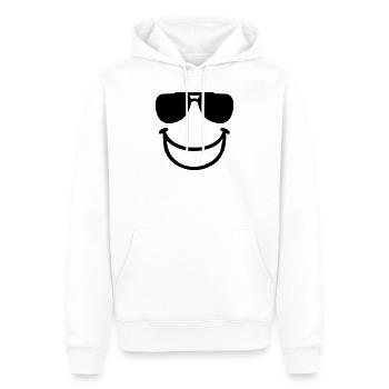 Lachen - Männer Premium Bio Hoodie - Weiß - Vorne - Nico (187cm)