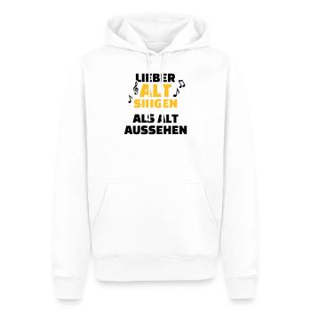 Chor - Männer Premium Bio Hoodie - Weiß - Vorne - Nico (187cm)