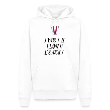 J'vais t'le planter l'bâton ! Bronzés font du ski - Sweat à capuche Premium bio Homme - blanc - Devant - Nico (187cm)