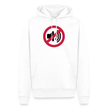Musik Verbot - Männer Premium Bio Hoodie - Weiß - Vorne - Nico (187cm)