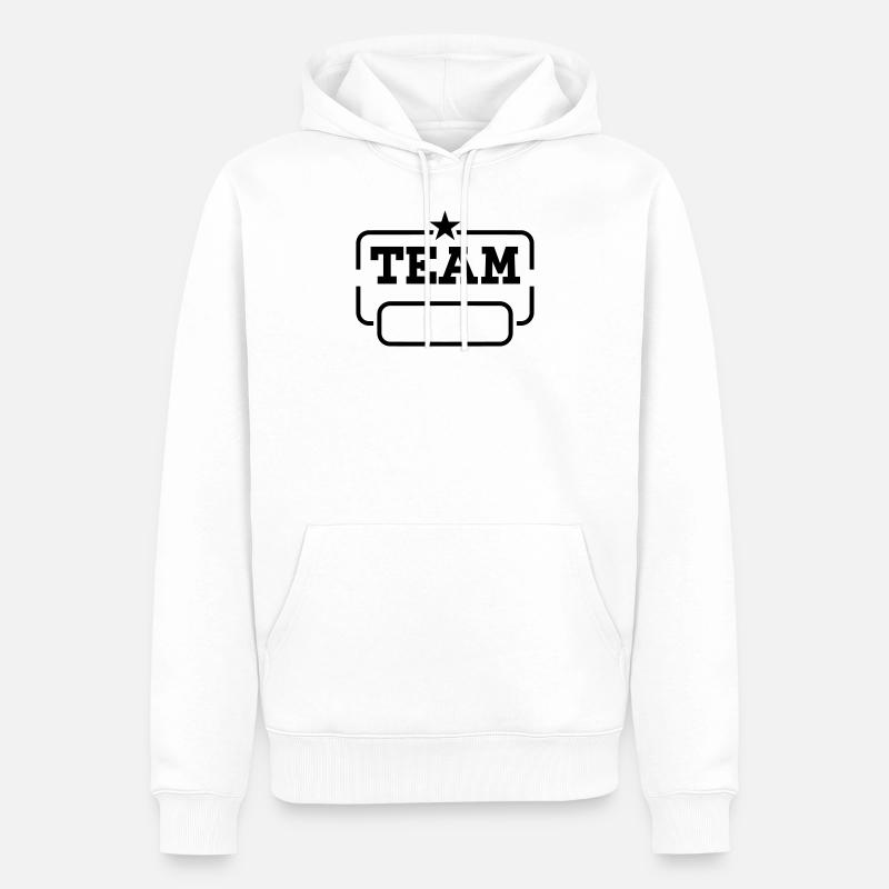 équipe - Sweat à capuche Premium bio Homme - blanc