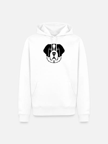 Saint Bernard - Men’s Premium Organic Hoodie - white
