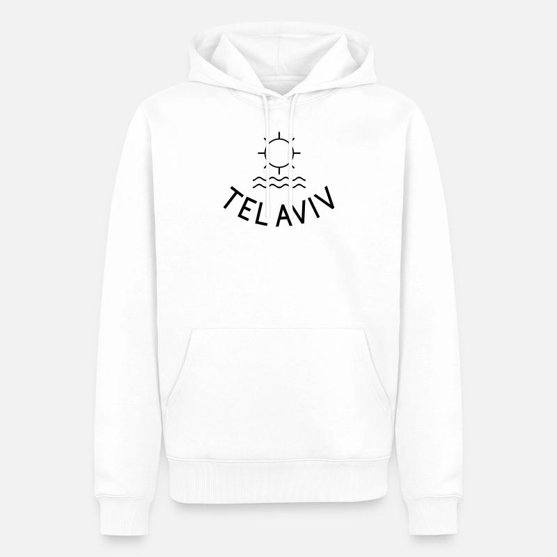 Tel Aviv - Sweat à capuche Premium bio Homme - blanc