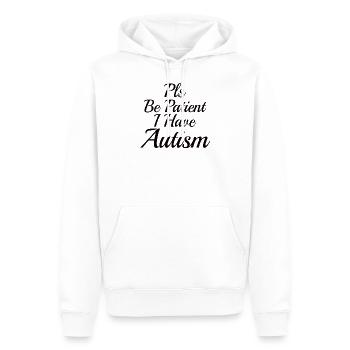 Autism awareness: Pls be Patient - Männer Premium Bio Hoodie - Weiß - Vorne - Nico (187cm)