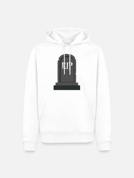 Gravestone RIP Halloween - Men’s Premium Organic Hoodie - white