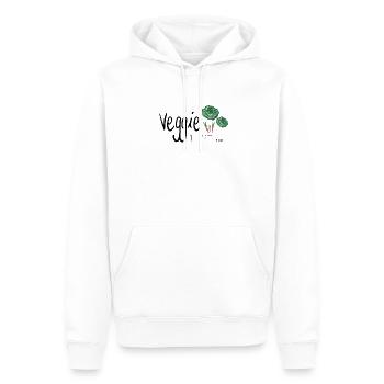 Veggie love - Men’s Premium Organic Hoodie - white - Front - Nico (187cm)