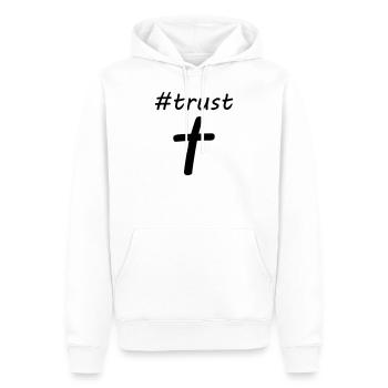 #trust jesus christ - Männer Premium Bio Hoodie - Weiß - Vorne - Nico (187cm)
