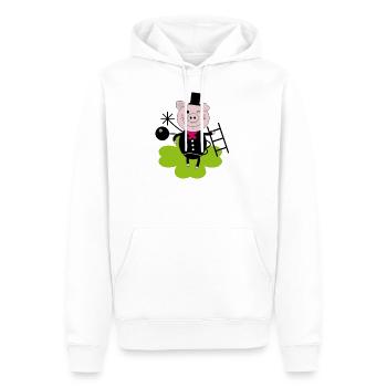 Chimneypig - Sweat à capuche Premium bio Homme - blanc - Devant - Nico (187cm)
