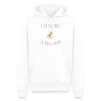 j'peux pas je dois farm - Sweat à capuche Premium bio Homme - blanc - Devant - Nico (187cm)