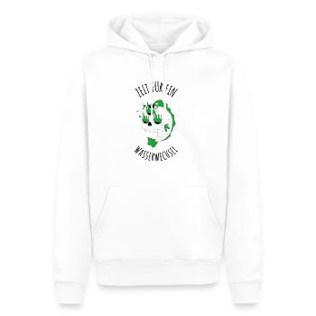 Aquarium Spruch Fische Wasser wechsel - Männer Premium Bio Hoodie - Weiß - Vorne - Nico (187cm)