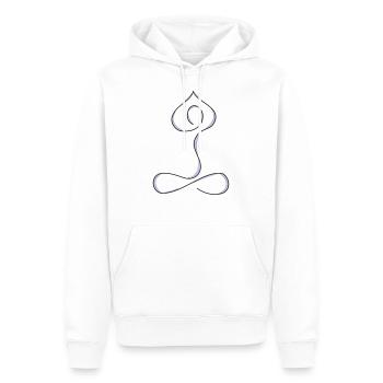 Yoga posture - Men’s Premium Organic Hoodie - white - Front - Nico (187cm)