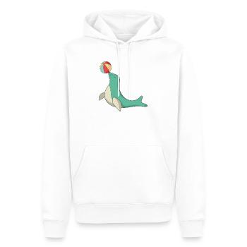 sceau - Sweat à capuche Premium bio Homme - blanc - Devant - Nico (187cm)