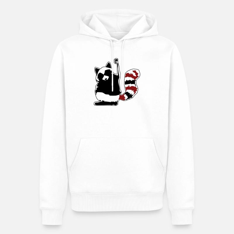 Starke Faust im Flaggenstil - Männer Premium Bio Hoodie - Weiß