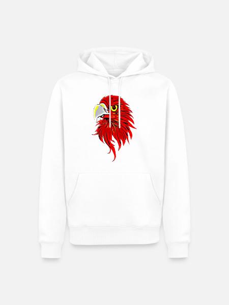 Raubvogel - Männer Premium Bio Hoodie - Weiß