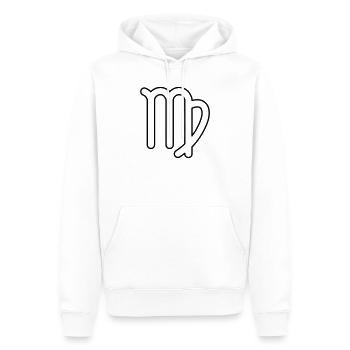 Jungfrau Sternzeichen Sternbild Tierkreiszeichen - Männer Premium Bio Hoodie - Weiß - Vorne - Nico (187cm)