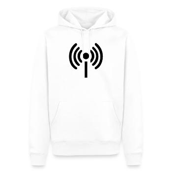 Wi-fi symbol - Männer Premium Bio Hoodie - Weiß - Vorne - Nico (187cm)