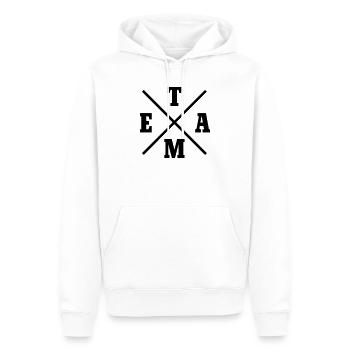 L'équipe de Cross - Sweat à capuche Premium bio Homme - blanc - Devant - Nico (187cm)